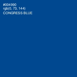 #004990 - Congress Blue Color Image